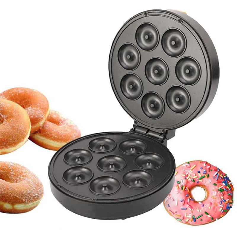 Electric Mini Donut Cakes Maker Machine Non-Stick Coated Breakfast Snacks Desserts Kitchen Appliance EU Plug 4