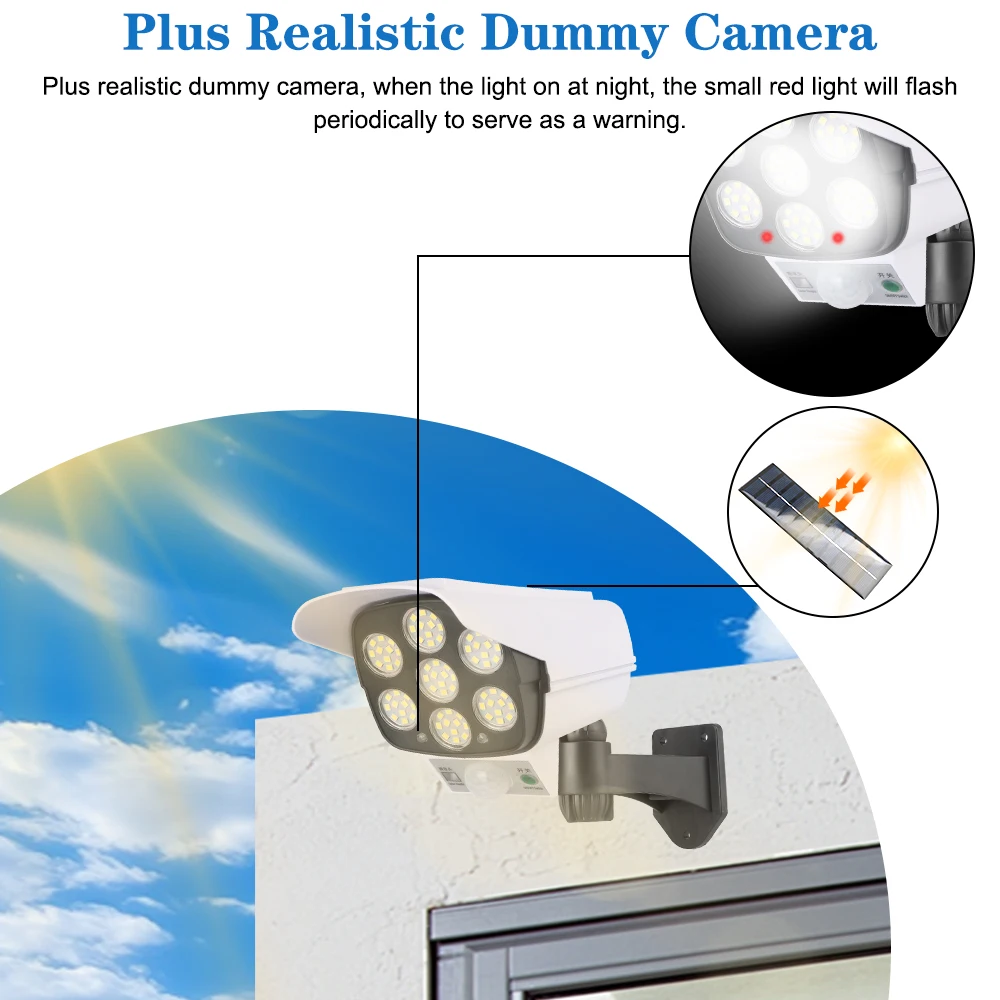 3 وضع للمنزل حديقة 77LED IP65 مقاوم للماء ضوء الشم...