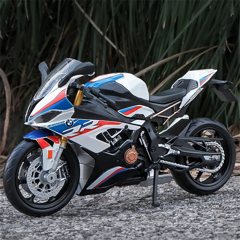 NEW 1:12 BMW S1000RR Racing Motorcycle Model Simulation Alloy Motorcycle  Model With Sound and Light Collection Toys Gifts