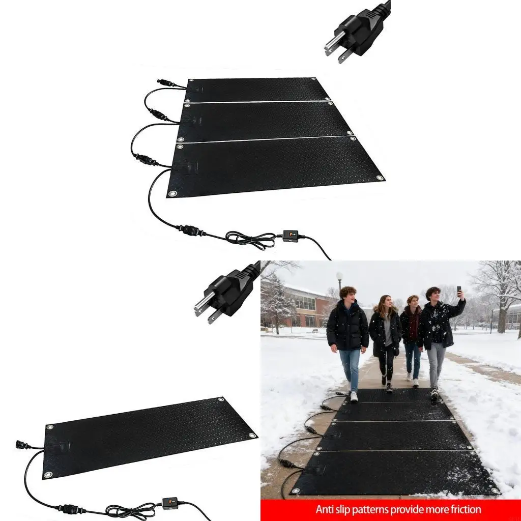 G8TB 110V 25.4x76.2cm 갑판 진입로 보안을 위한 전력 효율 고무 눈 녹..