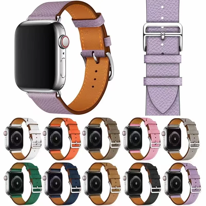 Leather strap for Apple Watch band 45mm 41mm 44mm 40mm 42mm 38mm Sports Bracelet Wristband for iWatch series Ultra 8 7 6 5 4 SE