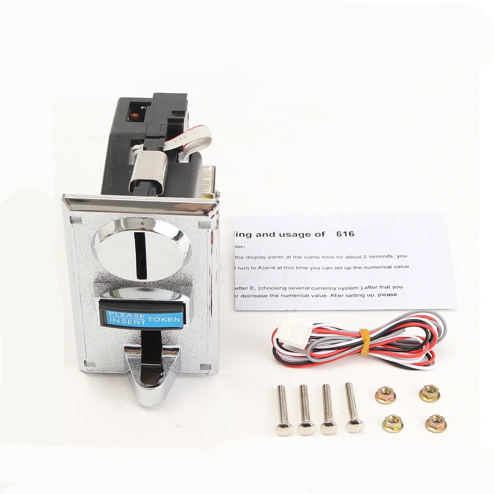 616 멀티 코인 수락자 전자 롤다운 코인 수락자 선택기 메커니즘 자동 판매기 아케이드 게임 티켓
