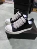 Brand Classic Design Retro Thick Shoelaces Black Cowhide Leather O-wen Men Shoe Lace-up Low Top Casual Women Street Flat Sneaker 1