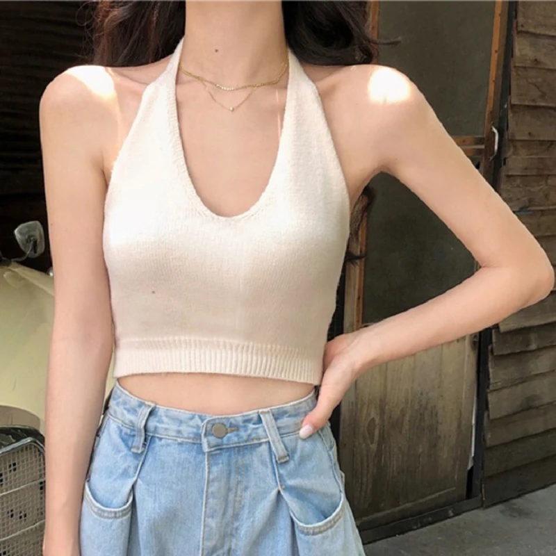 

Women's Crop Top Summer Sleeveless Backless Corset Top Coquette Fashion Streetwear Tops for Female Woman Clothing Free Shipping