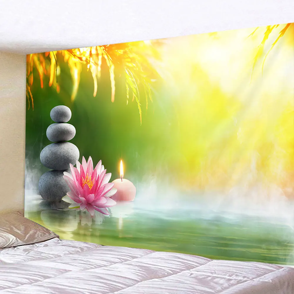 3D Religion Culture Hanging Tapestry Hippie Buddha Headboard Room Decor  Psychedelic Landscape Wall Cloth Carpet