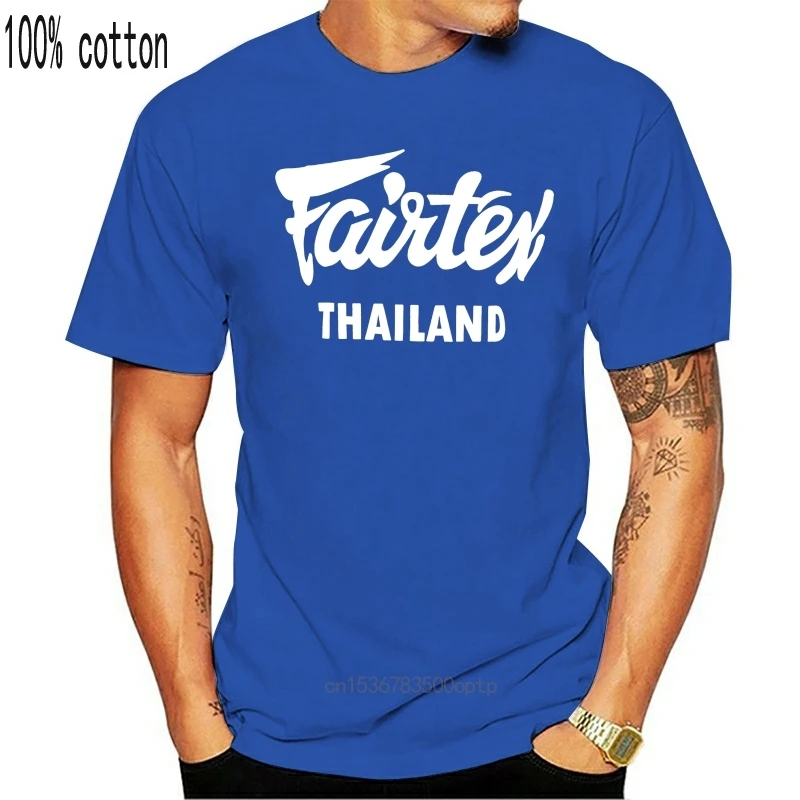 

Fairtex Thailand T-Shirt Black Casual Muay Thai Kickboxing Round Neck Loose Graphic Tee Size S-3xl