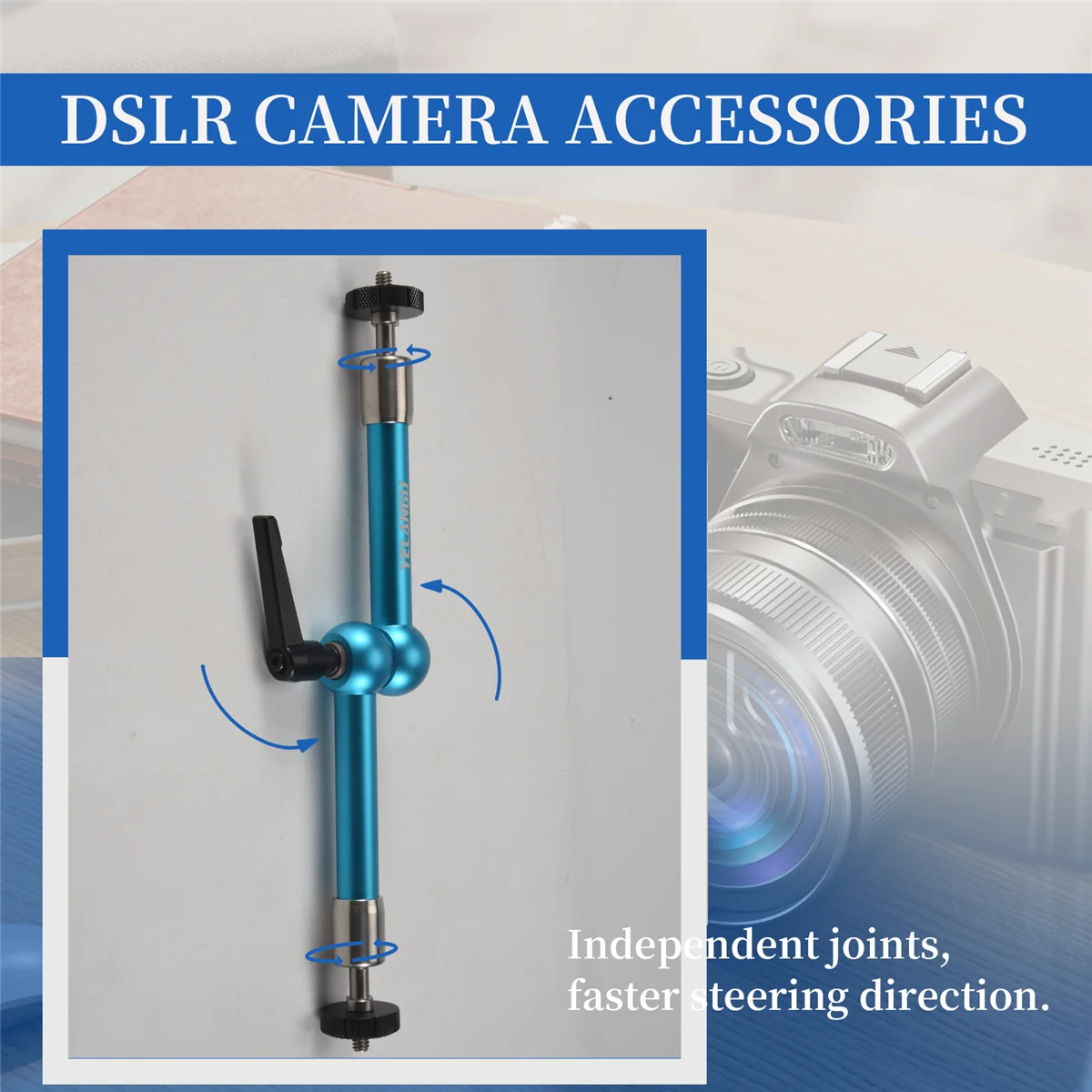 A10I 11인치 매직 관절 암 매직 암 리그 헤드 (모니터, 비디오 조명, DSLR 카메라, 스튜디오 액세서리 장착용)