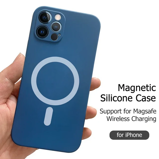 Coque Silicone pour iPhone 15 Pro Max avec Anneau Magnétique