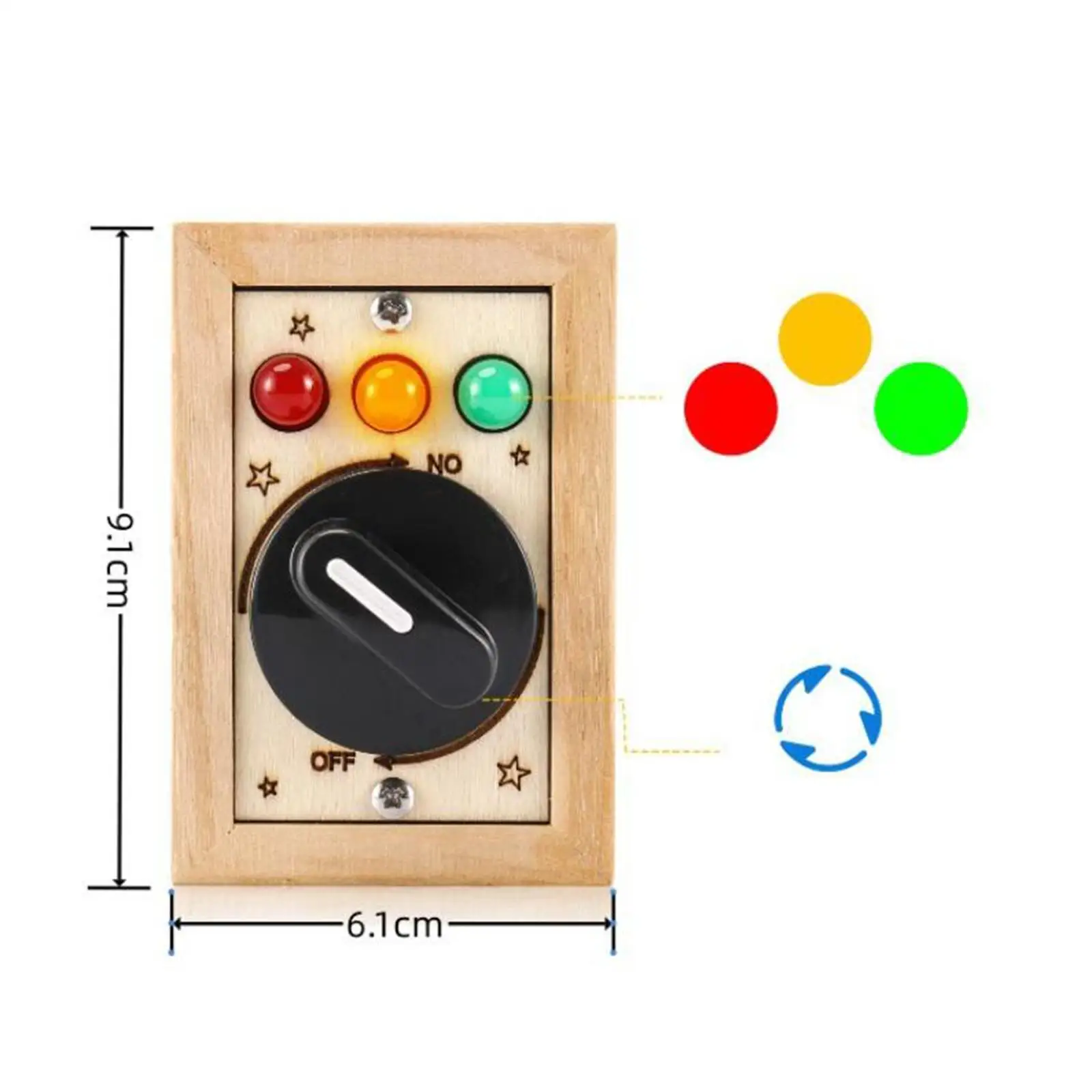 

Wooden Sensory Board Button Switch with Button Early Activity Motor Skills LED Montessori Busy Board for Boys Kids Holiday Gifts