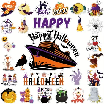 27 Pcs Halloween Cruise Door Magnets Decorations Funny Cruise Ship Door Magnets Magnetic Reusable Cruise Magnet for Halloween Ca