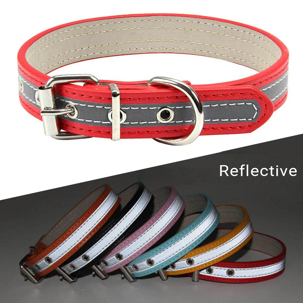 Leather Dog Collars Small Dogs Leather Safety Puppy Collar