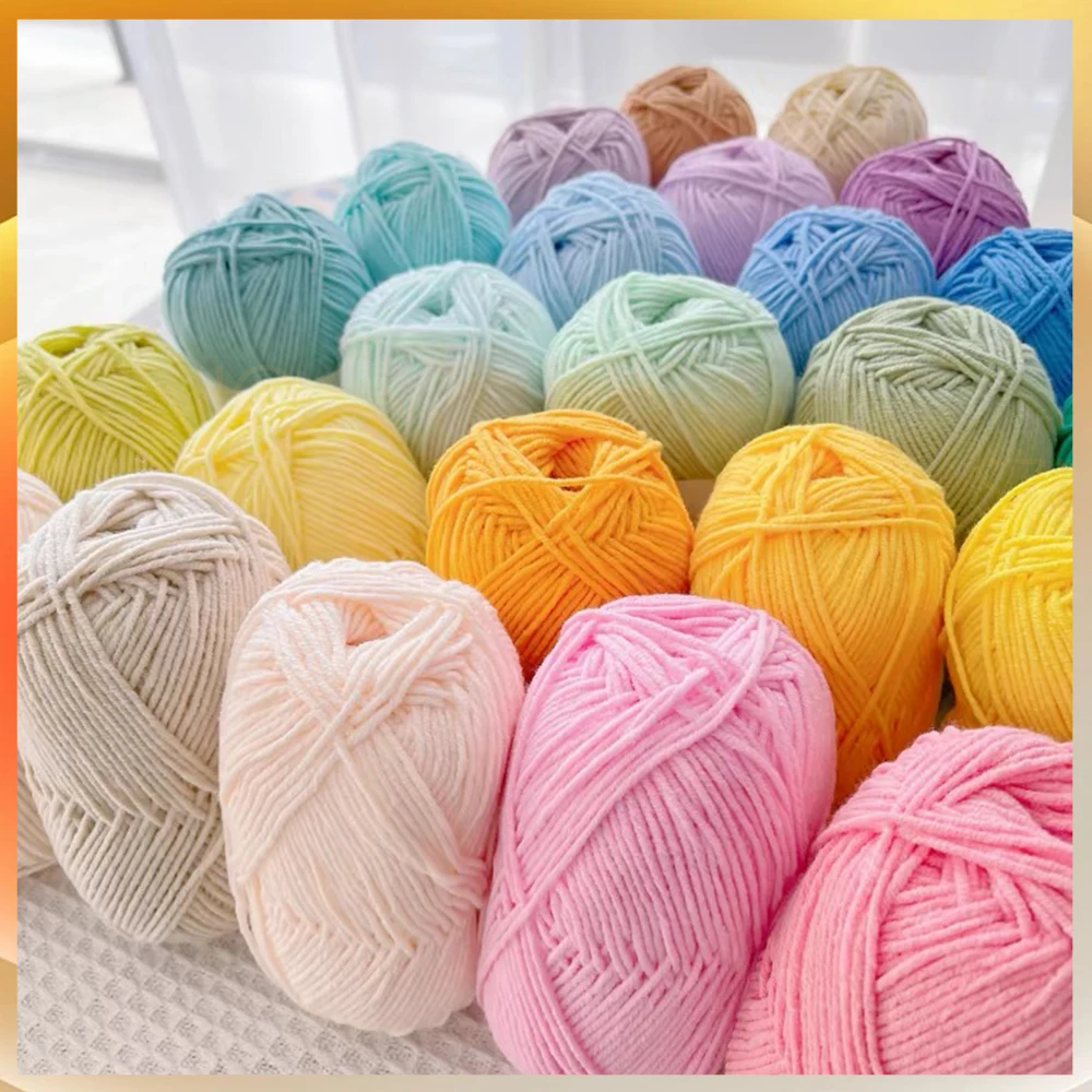 A1-a 50g/Set Soft Milk Cotton Yarn for Crochet Threads for Knitting 2