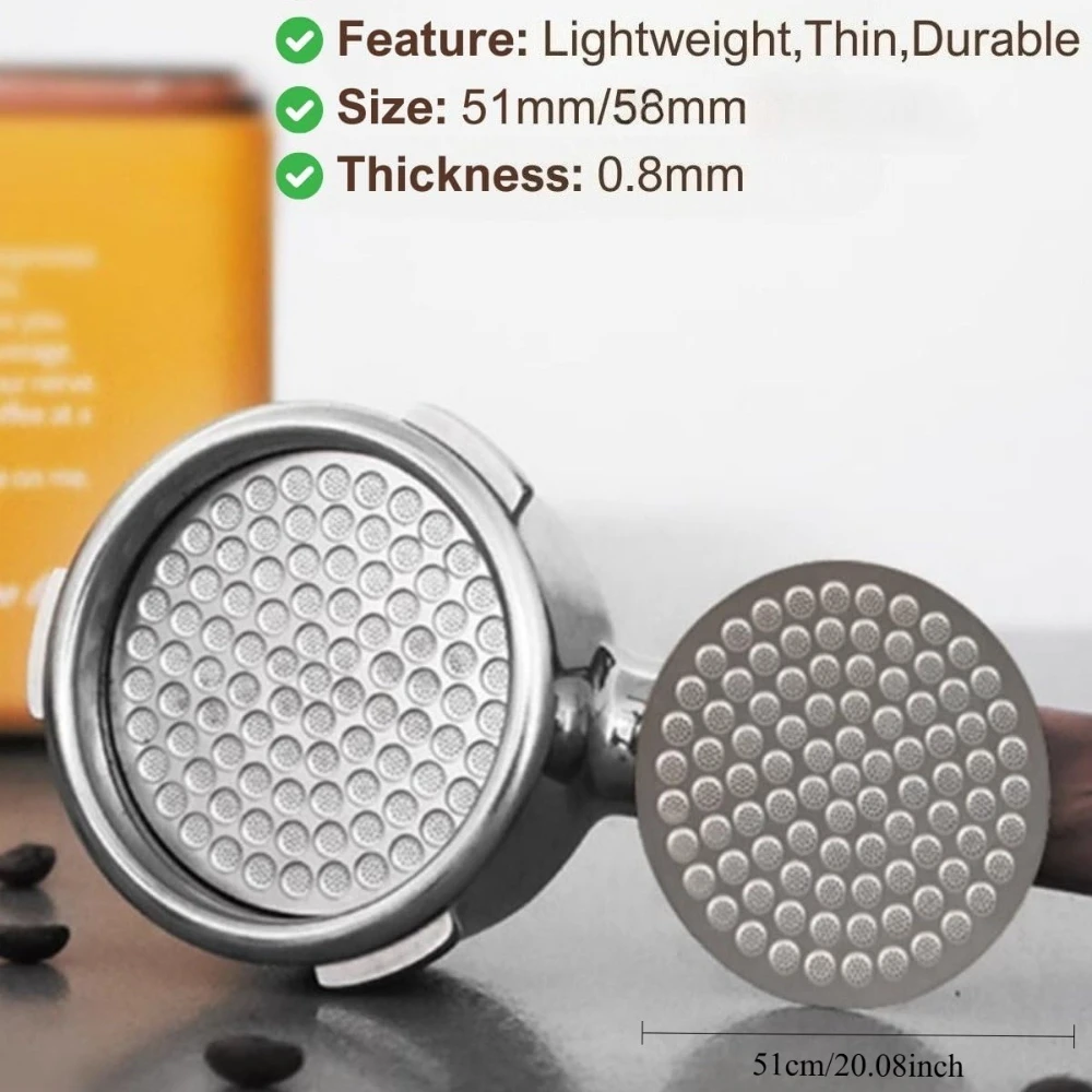 Coffee Filter 58mm Espresso Puck Screen 0.8mm Thickness Stainless Steel Bottomless Portafilter Baskets