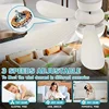 White/Multicolored 30W/40W Ceiling Fan Light with Remote Socket Light with Fan E26 Base in Ceiling Fan with 3 Speeds for Bedroom 6