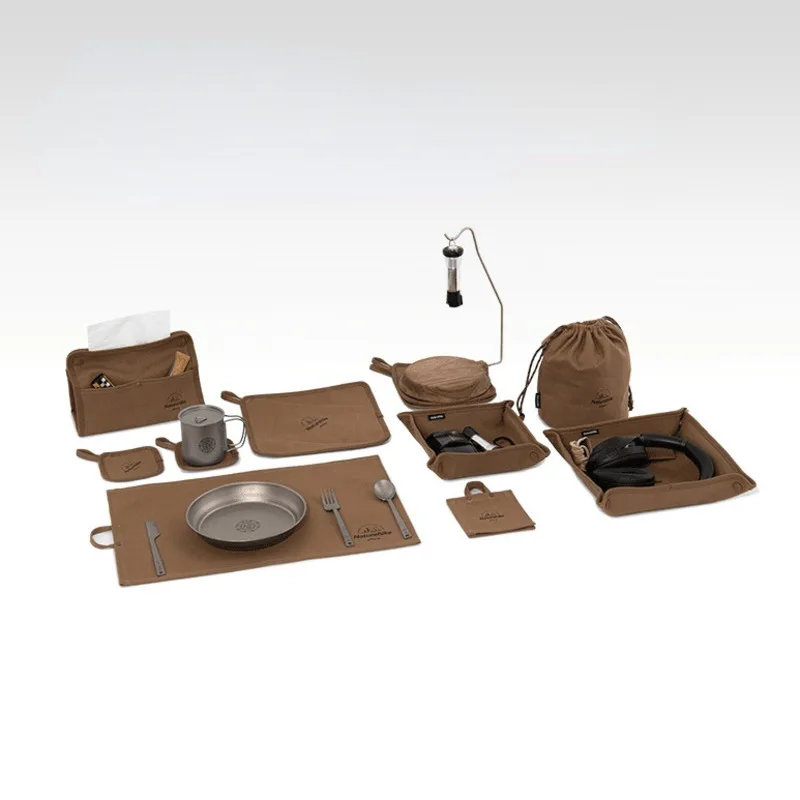 Naturehike Canvas Heat Insulation Pad Waterproof And Oil-proof Light Luxury Tableware Pad Portable Camping Equipment Table