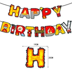 Firefighter Party Decoration Balloon Set - Fire Engine, Airplane & Ambulance Foil Balloons (Coffee)