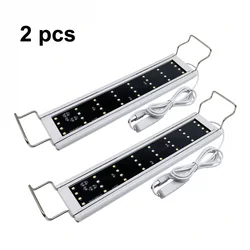 Sleek & Adjustable LED Aquarium & Reptile Light with Multi - Timer Settings - No plug (White 2 pcs)