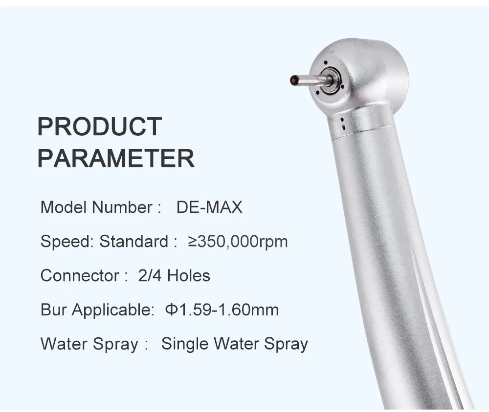 DEASIN Dental MAX High Speed Handpiece Self-Power E-generator Push Button Max Air Turbine Cartridge Rotor 2/4hole Dentistry