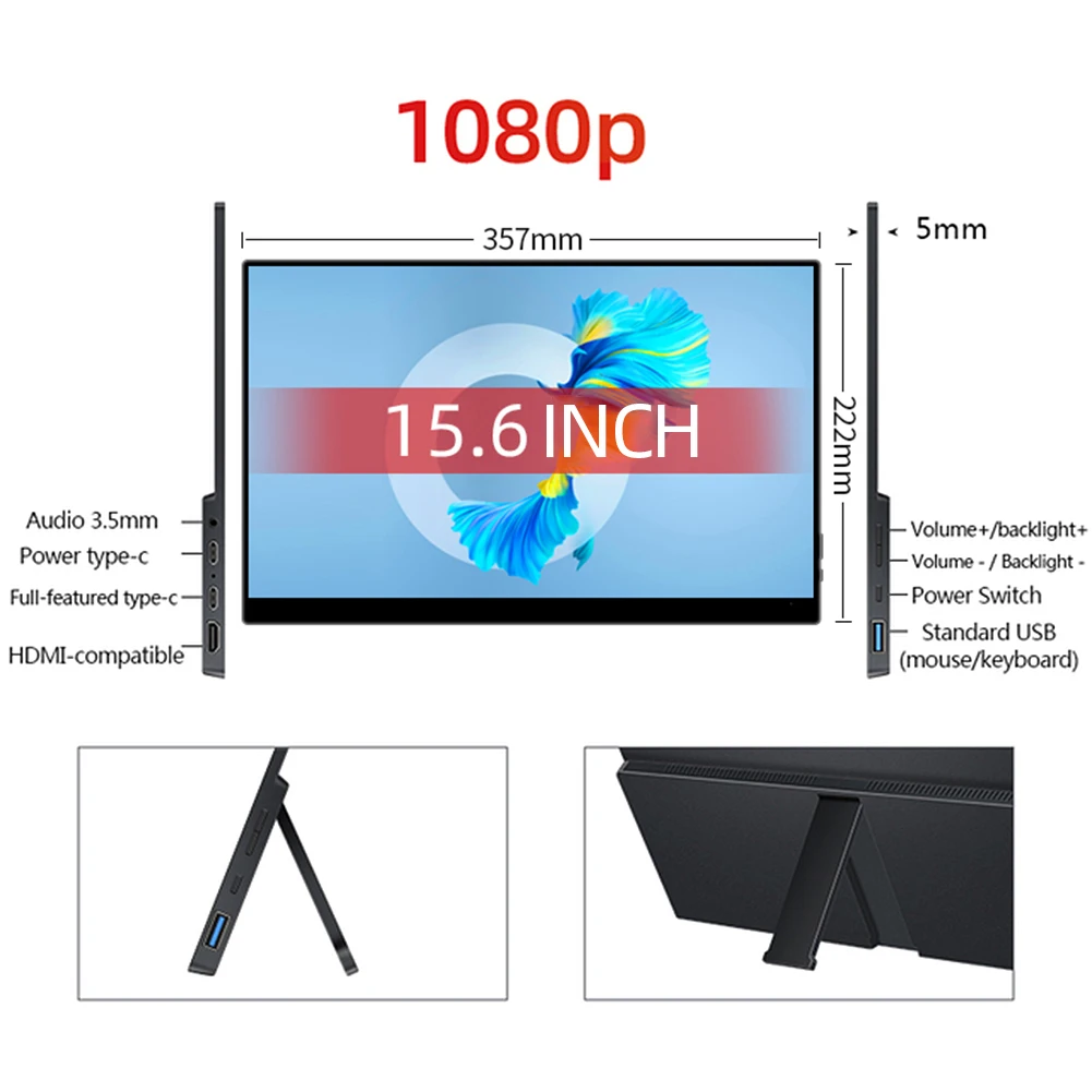 13.3 ġ 1920x1080p HDR IPS ޴ , PS4 CŸ HDMI ȣȯ, Ʈ  PC  ÷