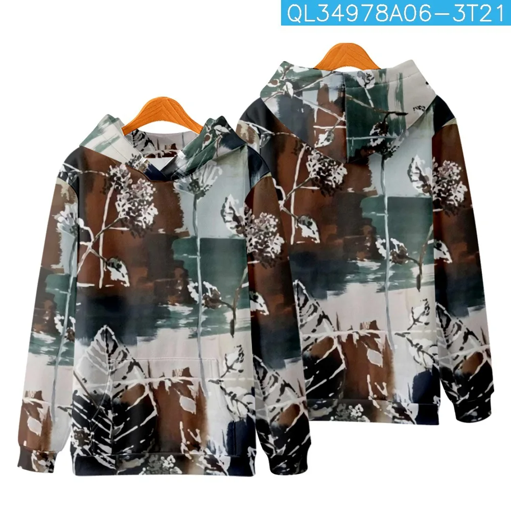 

Парные мужские и женские осенние повседневные пуловеры с цветочным принтом, уличная одежда, толстовки с длинным рукавом, Свитшот в стиле Харадзюку