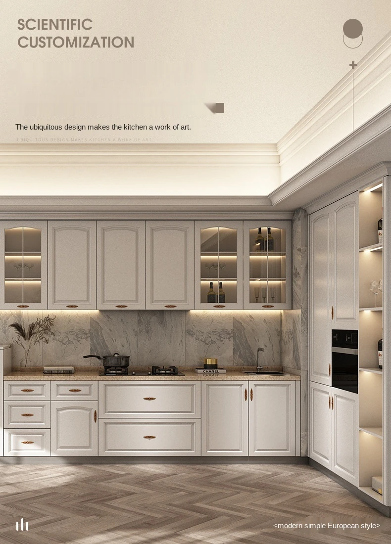 Cupboard cabinet European style simple European custom cabinet custom kitchen cabinet decoration custom stove 6