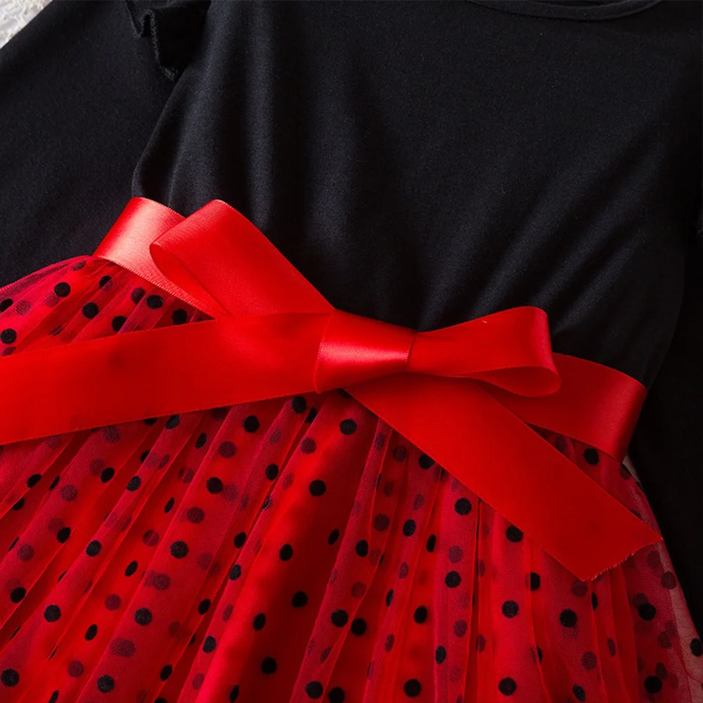 Mickey Minnie Fall Dresses for Girls Dresses Birthday Party Long Sleeve Princess Costume Teen Children's Party Clothes Autumn 5