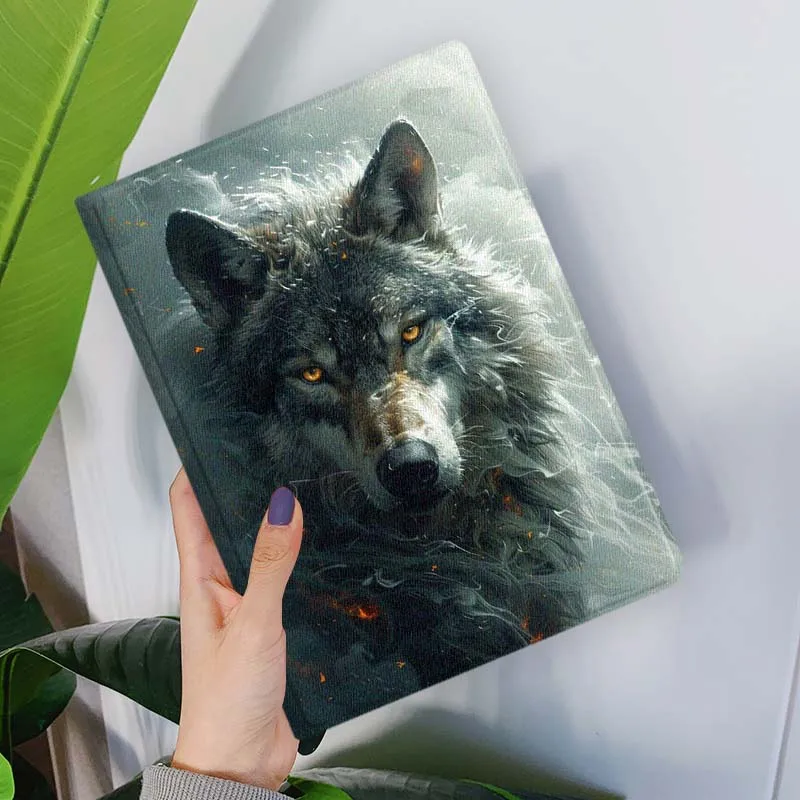 Art Wolf Dark Moon Lightning Tablet Case - Enhanced Design