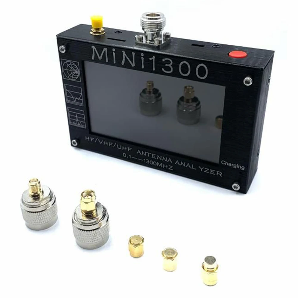 

Portable HFVHFUHF Antenna Analyzer Meter, 0 1 1300MHz Frequency Sweep, SWR R+Jx Jx Z Return Loss Measurement, Durable 12