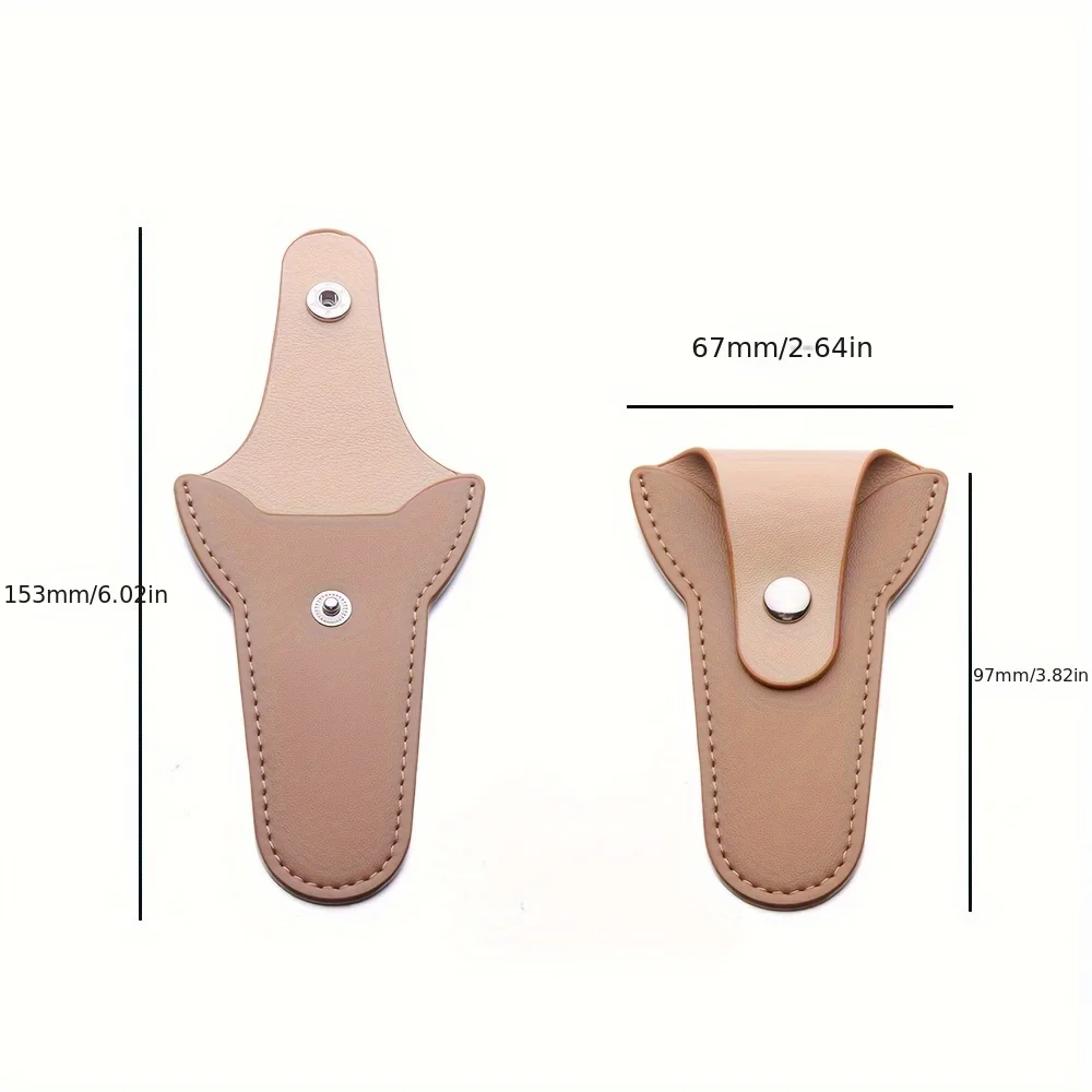 Protective Nail Tool Case Metal Snap Closure Compact Storage for Manicure Scissors Cuticle Nippers Crochet Accessories