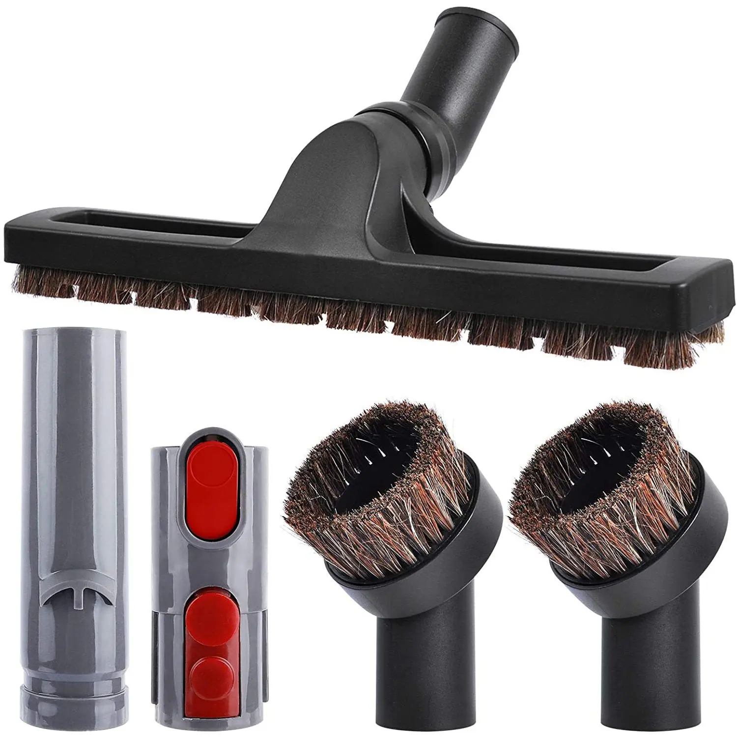 

5Pcs Vacuum Attachments Kit for Dyson V7 V8 V10, Articulating Hard Floor Tool & Soft Dust Brush & Adapter Converter