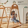 CX climbing frame indoor children's solid wood household swing combination 3