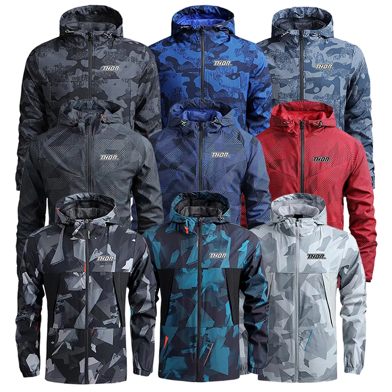 THORSOL Men's Motocross Bicycle Cycling Jacket Windbreaker Quick Dry Outdoor Racing Mountain Bike Rompevientos Ciclismo cycling jacket cycling clothes