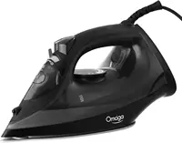Steam Iron,Non-Stick Soleplate, Anti-drip Iron with Auto-Off, 1500W Clothes Iron with Control System, 11.8oz Water Tank Black 1