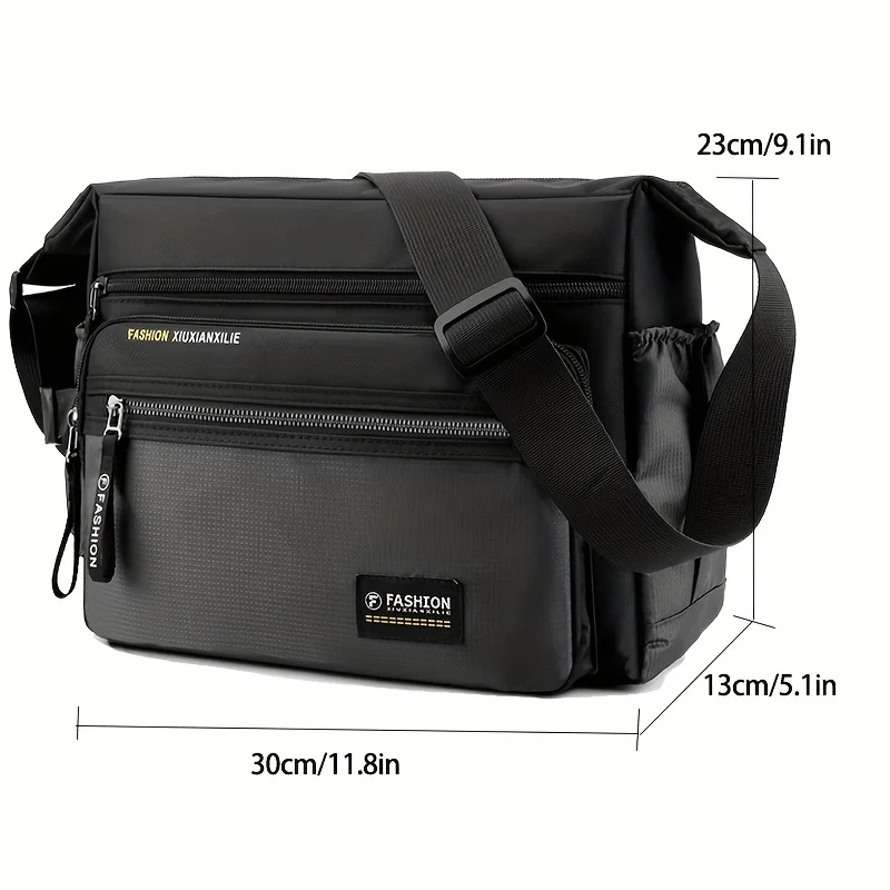 Multifunctional Crossbody Bags for Men, Nylon Waterproof Shoulder Bag, Luxury Design, 2025 - 3