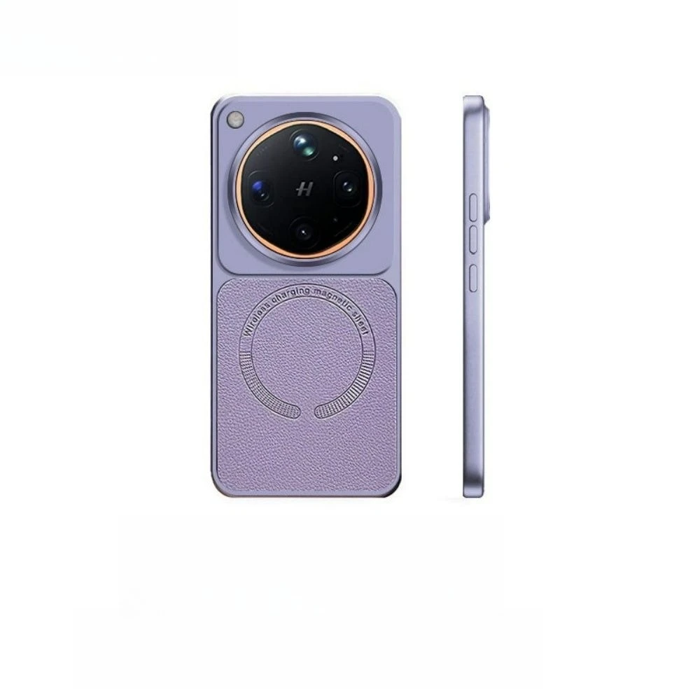 Stylish Magnetic Matte Lychee-Textured Leather Phone Case - Ultra-Thin Shockproof Cover