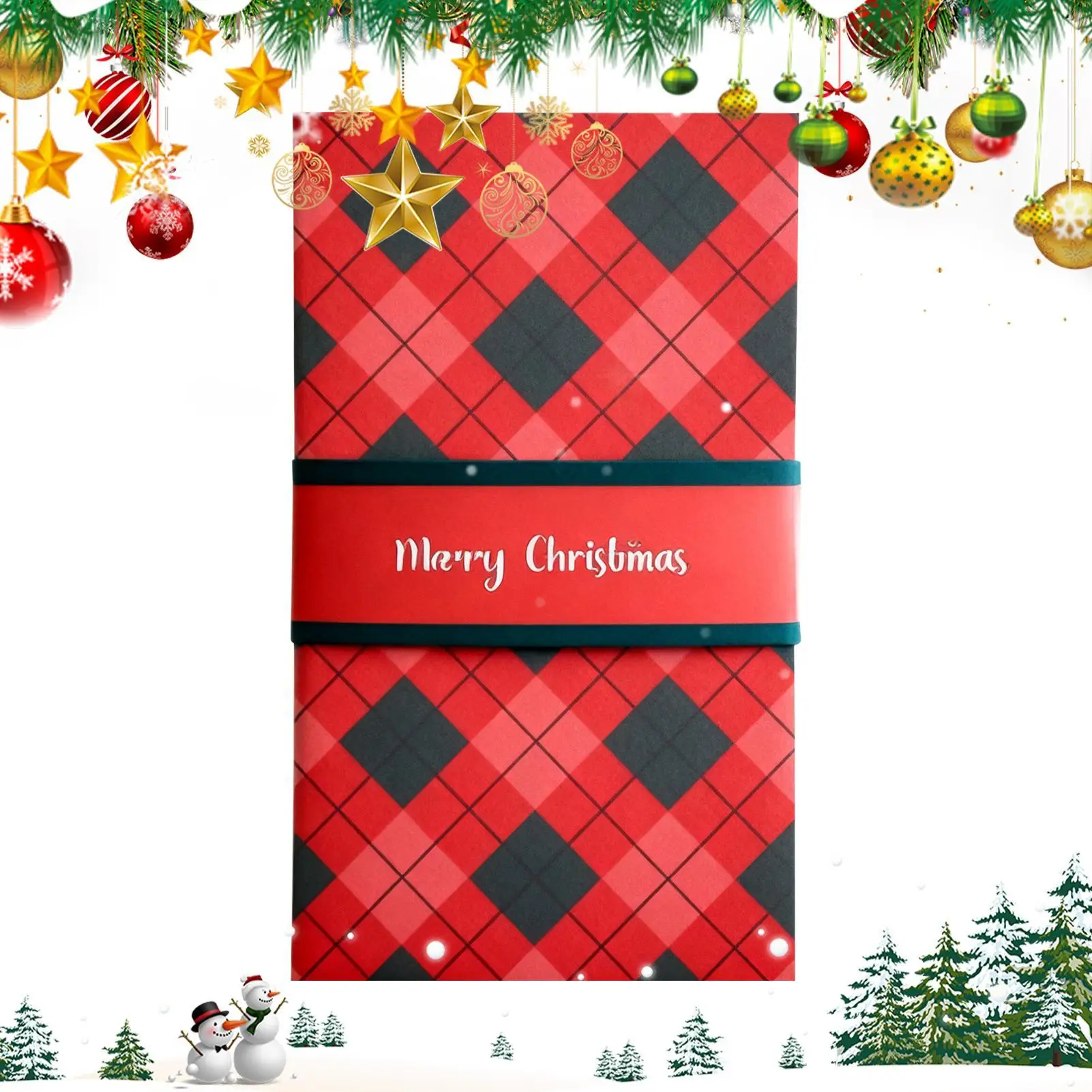 Christmas Giftcard Book Money Holder Envelope Booklet Christmas Giftcard Holder Book for Men Women Boys Girls Youth Teens Son