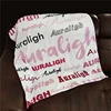 Baby Blanket Swaddling For Newborn Name Personalized Infant Crib Flannel Fleece Blanket Swaddle Baby Bedding Birthday Gift 4