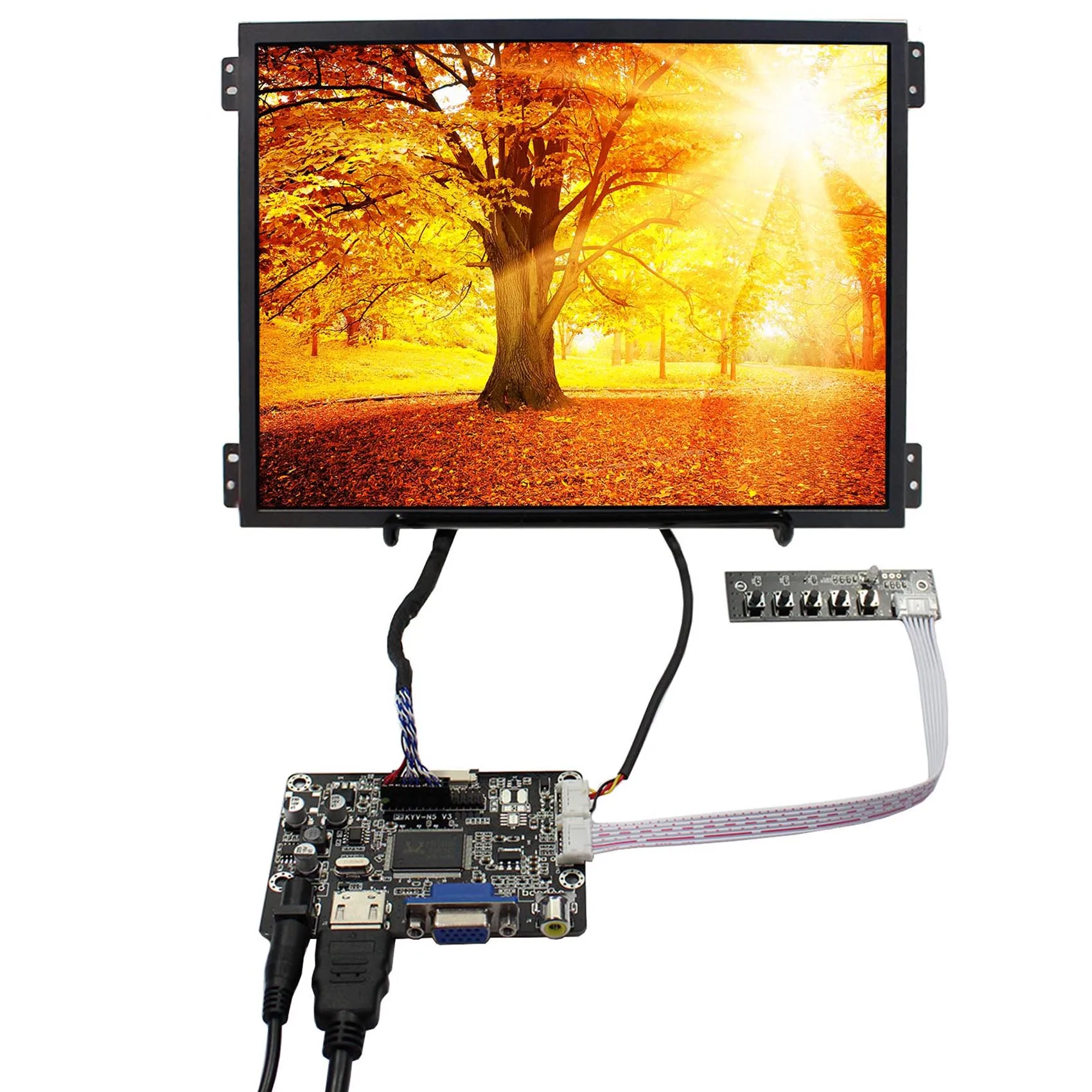 Original Hdmi Vga av Lcd Controller Board Monitor 10.4 Polegada 1024×768 Ips Lcd Led Tela Substituição do Painel 600 Nit Brilho Novo