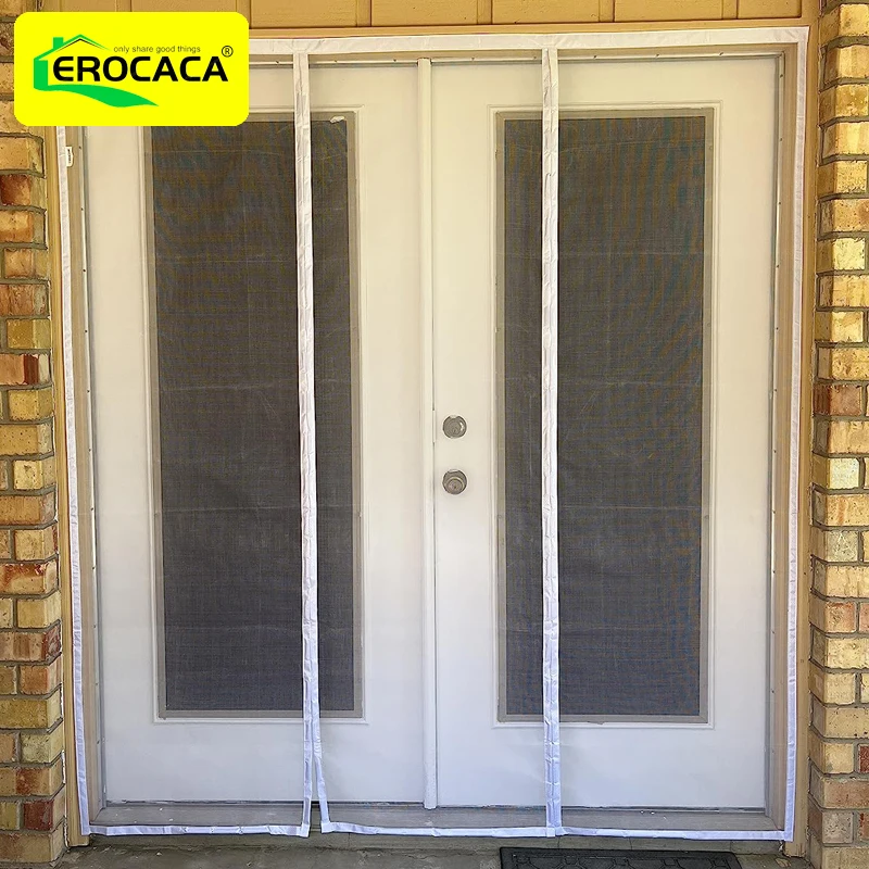 

EROCACA New Strong Magnetic Door Screen Mosquito Net Large Curtain Fly Insect Auto Closing Invisible Mesh For Outdoor gazebo
