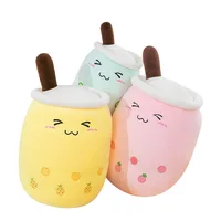 25cm Cute Cartoon Bubble Tea Plush Toy Stuffed Food Milk Tea Soft Doll Boba Fruit Tea Cup Pillow Cushion Kids Toys Birthday Gift 1