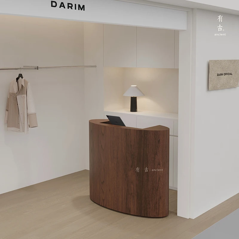 Modern Simple Reception Desks Japanese Solid Wood Design Beauty Salon Counter Church Pulpito Furniture Balc&atilde;o De Recep&ccedil;&atilde;o FYRD