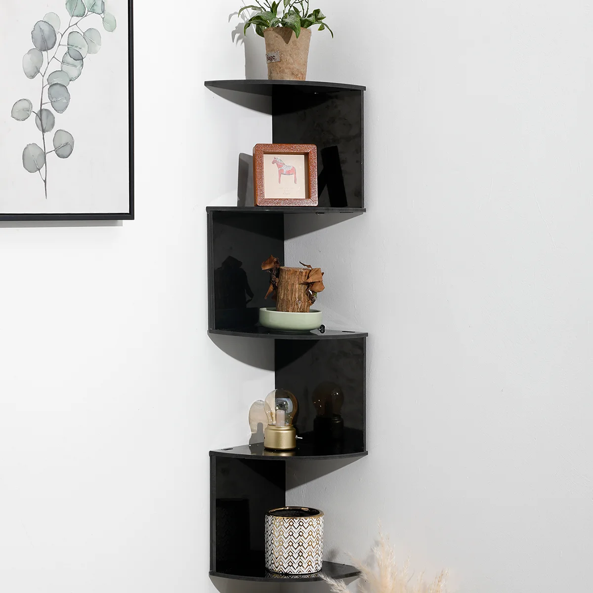 Wooden Corner Wall Shelf 2