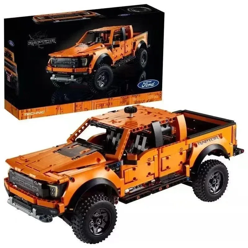 1379 шт., Детский конструктор Ford Raptors, грузовик, гоночный автомобиль MOC 42126, технический строительный блок, модель автомобиля, кирпичи, игрушки для детей, подарки
