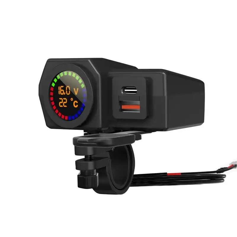

Motorcycle Phone Charger USB Outlet Dual Quick Charge Dual USB Super Fast Charger Auto Splitter Fast Charging For Smart Phone