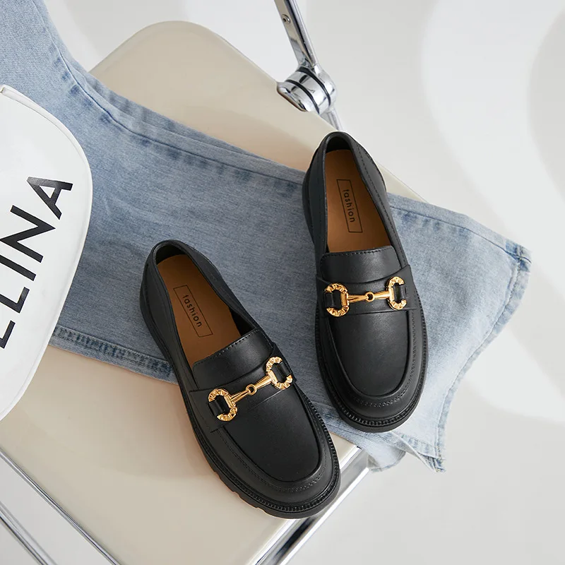 Autumn Women Loafers British Style Platform Low Heel shoes Lolita Mary Jane Shoes Leisure Daily Commuting flat
