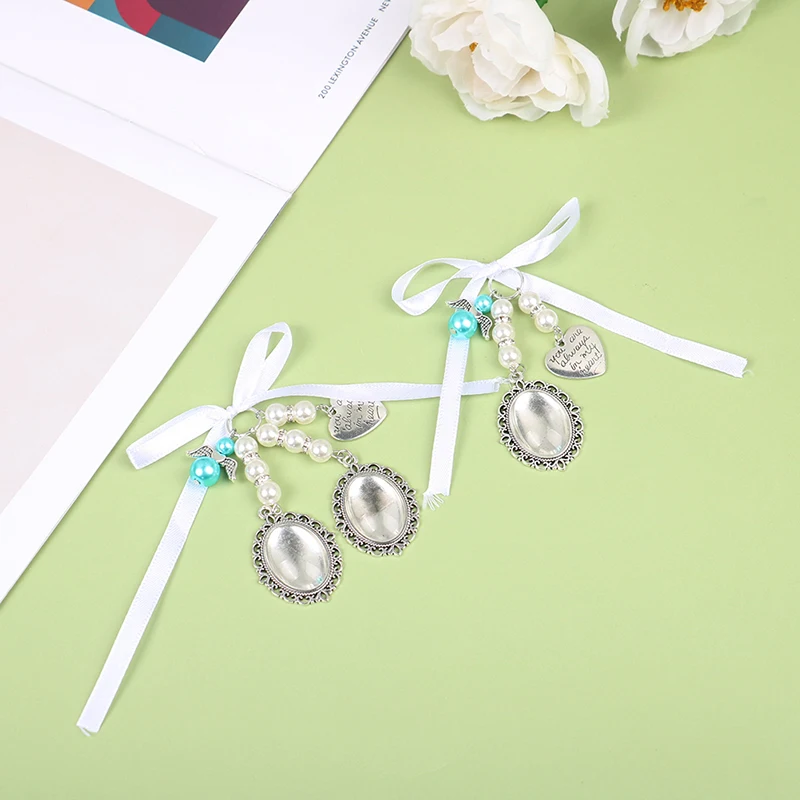 Bridal Bouquet Heart Photo Frame Memory Charm Wedding With Heart Beads Handmade
