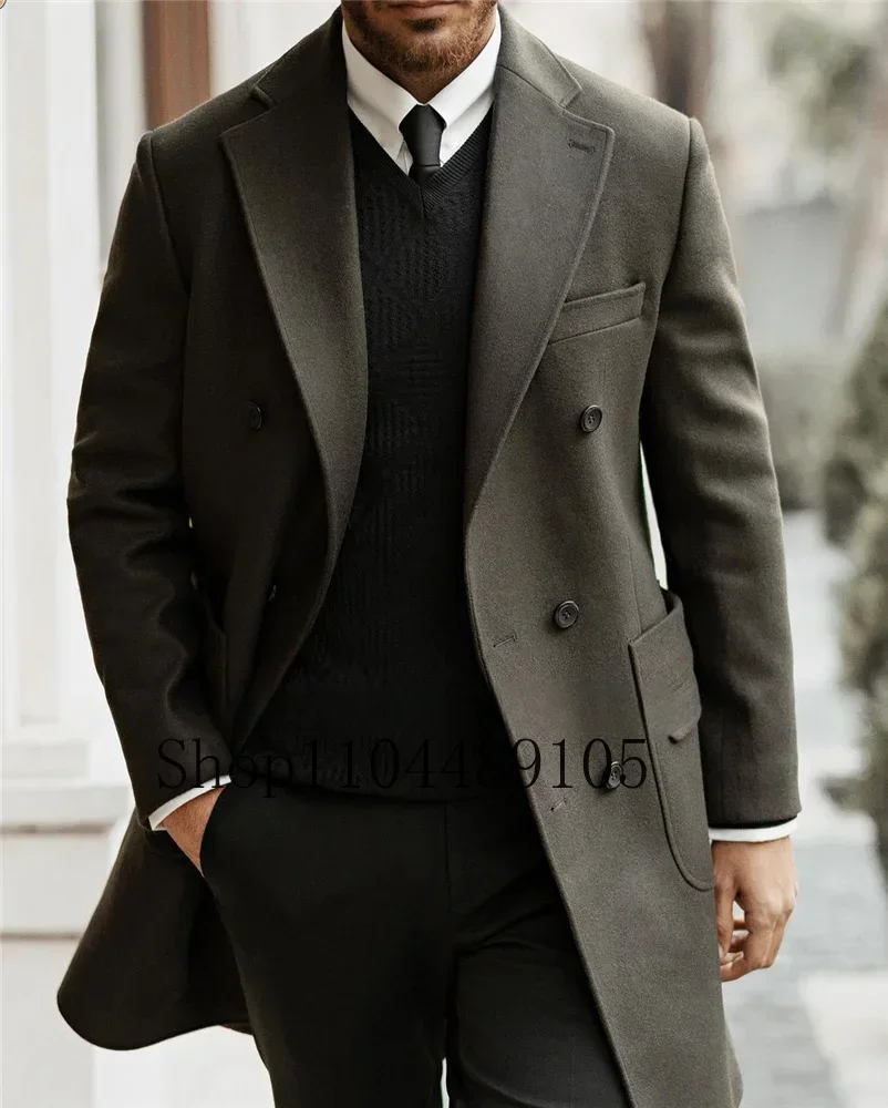 Men's Slim Fit Jacket Long Trench Coat Ideal for Business Meetings all Kinds of Formal Occasions Coat Customization