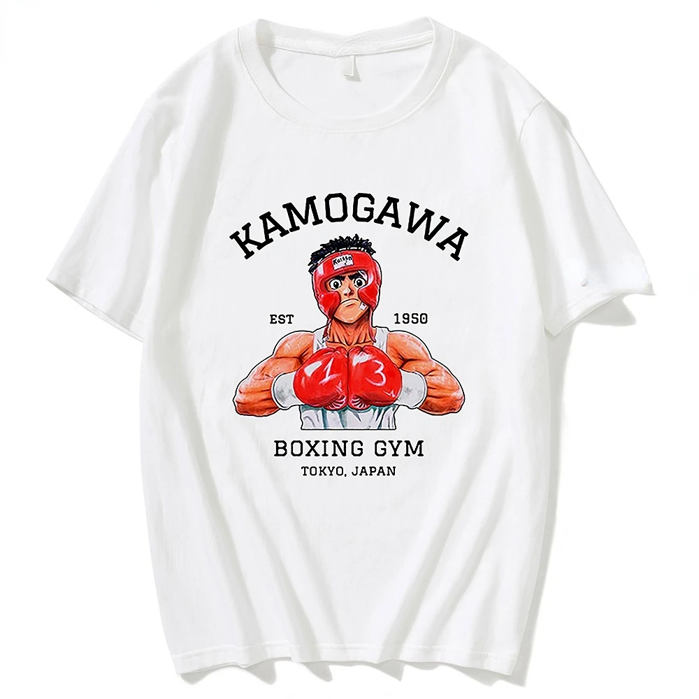 Anime Hajime No Ippo Kamogawa Boxing Gym T Shirt Men Women Makunouchi  Takamura KGB Graphic T-Shirts Clothing Harajuku Streetwear 