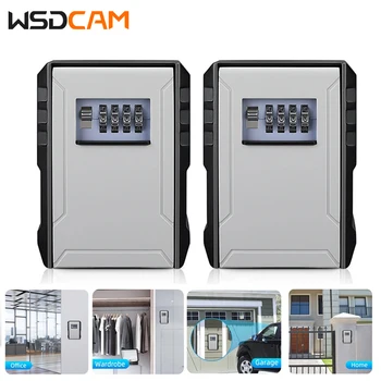 Wsdcam Zinc Alloy Key Safe Box 4 Digit Combination Key Storage Box Wall Mounted Key Organizer For Home Office 1