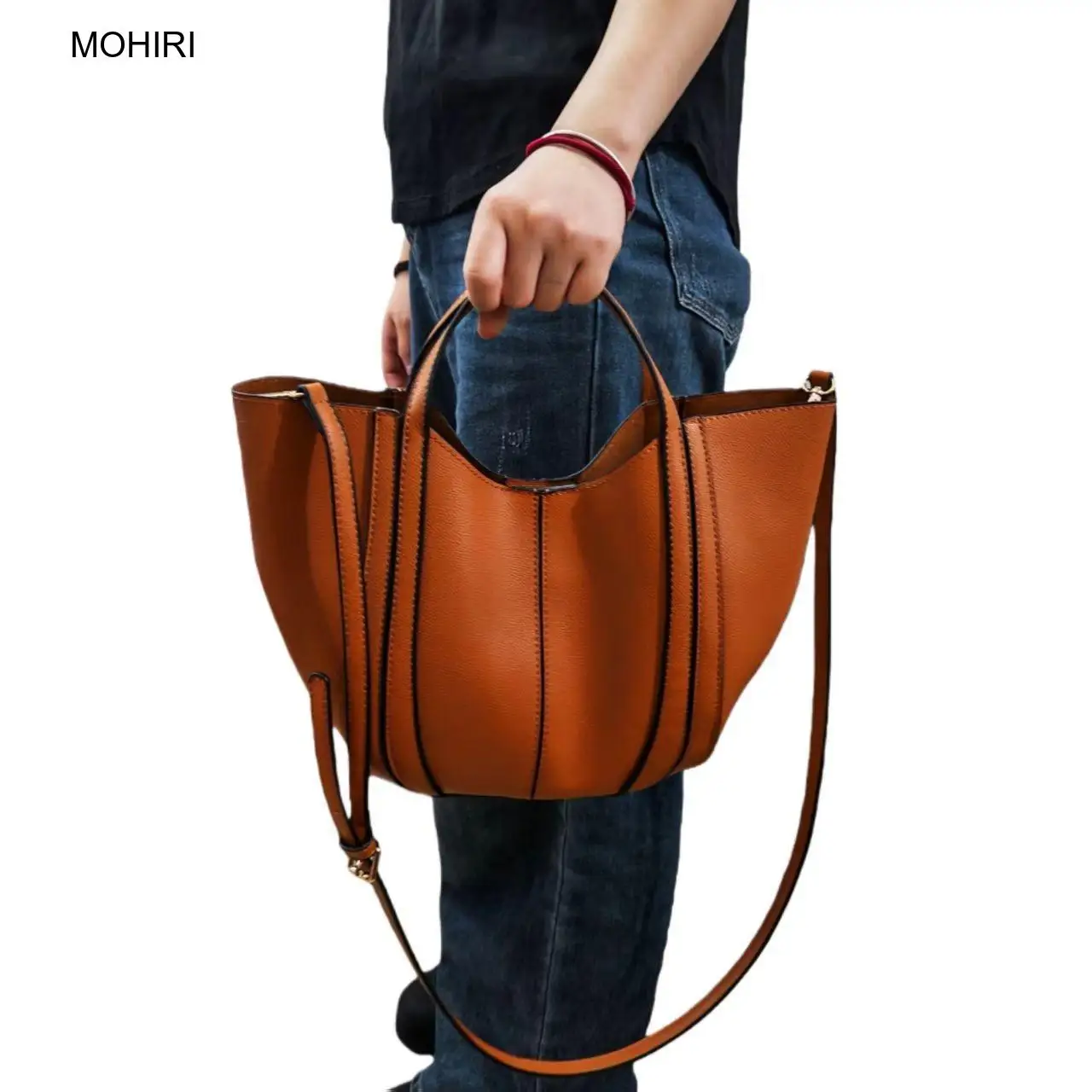 Elegante Borsa Tote in Pelle con Manico Superiore per Donne 2026, Piccola Borsa a Spalla con Tracolla Regolabile per Lavoro e Uscite Casual - immagine 2